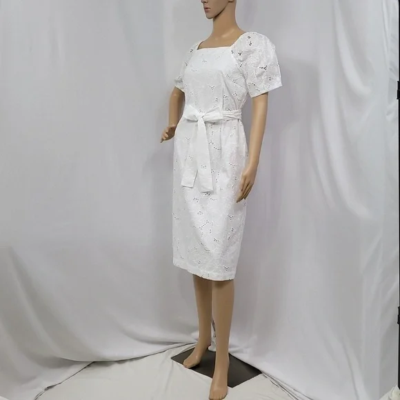 Ann Taylor Eyelet Puff Sleeve Dress - Picture 11 of 17